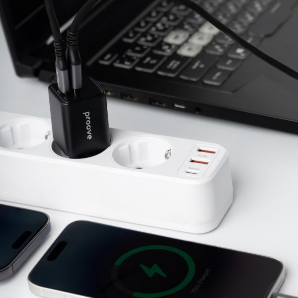 Фото - Сетевое зарядное устройство Proove Pocket GaN 25W Type-C + USB black (WCPG25111201)